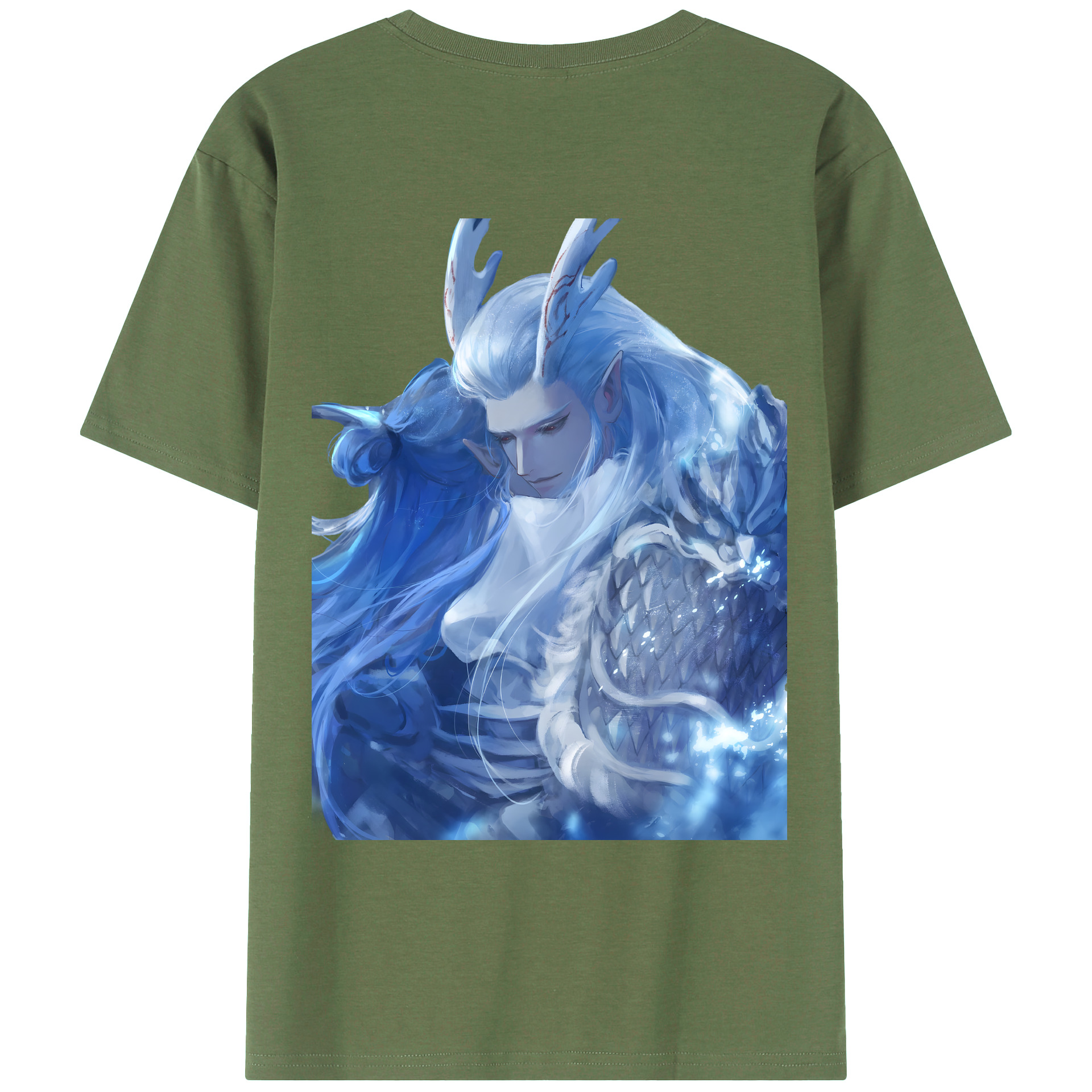 （画像用） Ne Zha 2 ナタ 魔童の大暴れ 綿100％ メンズ半袖Tシャツ（バックプリント） 通気性